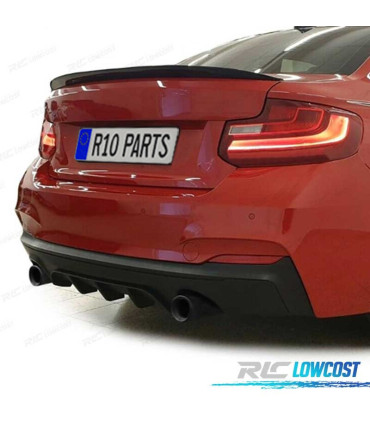 DIFFUSEUR ARRIÈRE BMW F22 F23 LOOK M PERFORMANCE NOIR MAT
