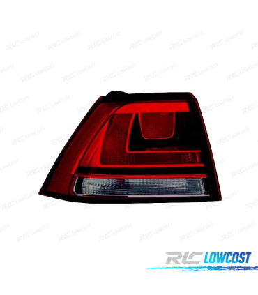FEU ARRIÈRE GAUCHE VOLKSWAGEN VW GOLF VII 3 5P 12-17 FUMÉ