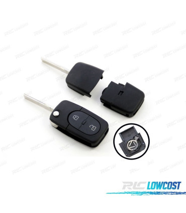 COQUES DE CLÉ AUDI FORMAT CARRÉ 2 BOUTONS LAME LISSE PILE 1620