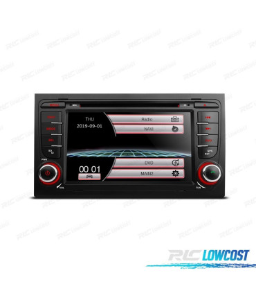 AUTORADIO 2DIN 7" AUDI A4 B6B7 00-07 USB GPS TACTIL HD
