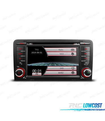 AUTORADIO 2DIN 7" POUR AUDI A3 8P 03-12 USB GPS TACTIL HD
