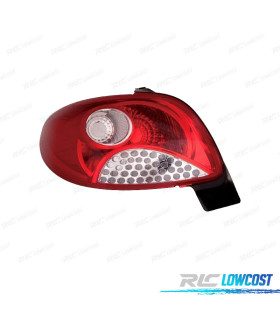 FEUX ARRIÈRE GAUCHE POUR PEUGEOT 206 PLUS 09- BLANC ROUGE