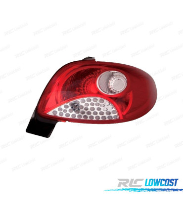 FEUX ARRIÈRE DROIT POUR PEUGEOT 206 PLUS 09- BLANC ROUGE