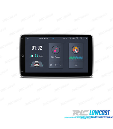 AUTORADIO GPS 1DIN ANDROID 12 LCD TACTILE 10" CARPLAY USB DUAL ZONE