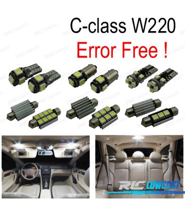 KIT 24 AMPOULES LED INTÉRIEUR POUR MERCEDES CLASSE S W220 99 -05