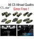 KIT 28 AMPOULES LED INTÉRIEUR POUR AUDI A6 C5 ALLROAD QUATTRO 2000 -2005