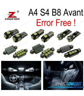 KIT 21 AMPOULES LED INTÉRIEUR POUR AUDI A4 B8 S4 AVANT ESTATE 09-15
