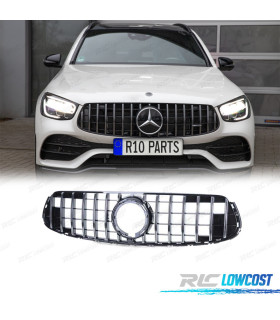 CALANDRE MERCEDES CLASSE GLC X253 SUV 20- LOOK AMG NOIR CHROMÉ
