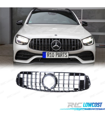 CALANDRE MERCEDES CLASSE GLC X253 SUV 19- AMG NOIR CHROMÉ