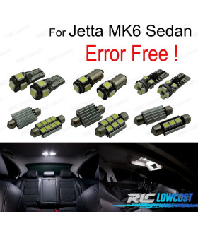 KIT 11 AMPOULES LED INTÉRIEUR POUR VOLKSWAGEN VW JETTA 6 VI MK6 BERLINE 11-18