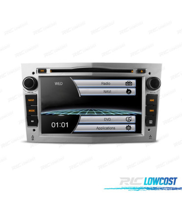 AUTORADIO 2DIN 7" POUR OPEL COULEUR GRIS CLAIR USB GPS TACTIL HD