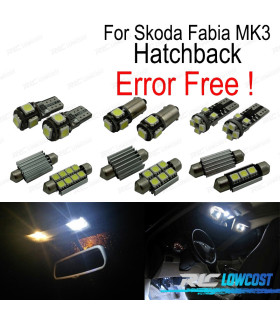 KIT 11 AMPOULES LED INTÉRIEUR POUR SKODA FABIA 3 MK3 MK III 3P 5P 15-