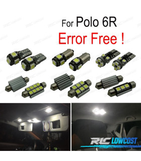 KIT 12 AMPOULES LED INTÉRIEUR POUR VOLKSWAGEN VW POLO MK5 POLO 6R 09-17