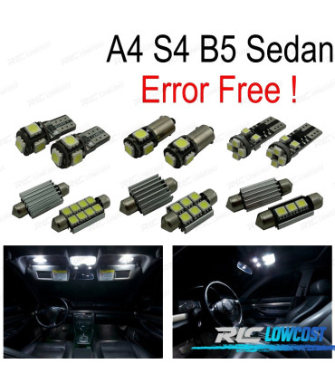 KIT 12 AMPOULES LED INTÉRIEUR AUDI A4 B5 BERLINE 96-01