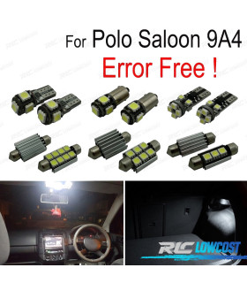 KIT 12 AMPOULES LED INTÉRIEUR POUR VOLKSWAGEN VW POLO MK BERLINE 9A4 03-10