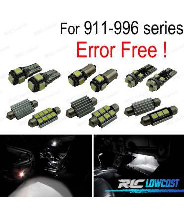 KIT 10 AMPOULES LED INTÉRIEUR POUR PORSCHE 911 996 CARRERA S TURBO 4S 98-05