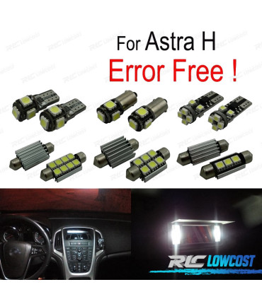 KIT 13 AMPOULES LED INTÉRIEUR POUR OPEL ASTRA H OPC GTC CARAVANE BERLINE BREAK 04-09