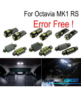 KIT 10 AMPOULES LED INTÉRIEUR POUR SKODA OCTAVIA MK 1 MKI RS 1U2 96-04