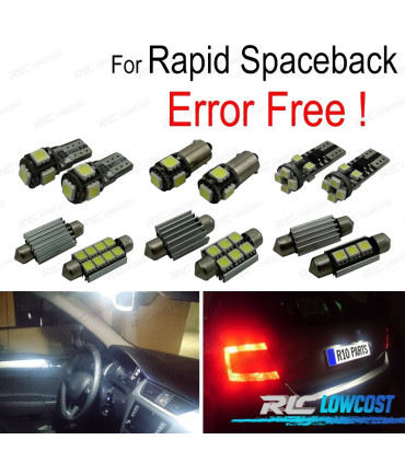 KIT 11 AMPOULES LED INTÉRIEUR POUR SKODA OCTAVIA SPACEBACK NH1 12-