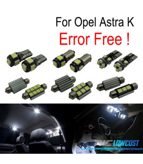 KIT 13 AMPOULES LED INTÉRIEUR POUR OPEL ASTRA K OPC GTC 15-