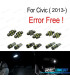 KIT 7 AMPOULES LED INTÉRIEUR POUR HONDA CIVIC 13-