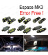 KIT 10 AMPOULES LED INTÉRIEUR POUR RENAULT ESPACE 3 III MK3 97-02