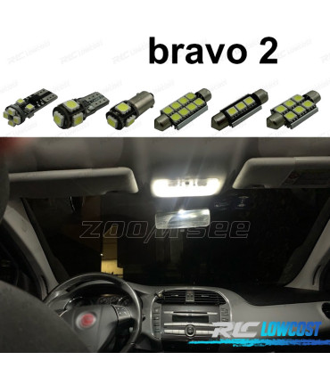 KIT 10 AMPOULES LED INTÉRIEUR POUR FIAT BRAVO 2 MK2 07-16
