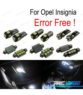 KIT 12 AMPOULES LED INTÉRIEUR POUR OPEL INSIGNIA BERLINE HATCBACK 08-16