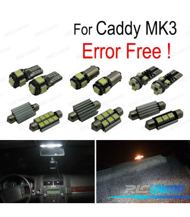 KIT 13 AMPOULES LED INTÉRIEUR POUR VOLKSWAGEN VW CADDY MK 3 MKIII 04-14