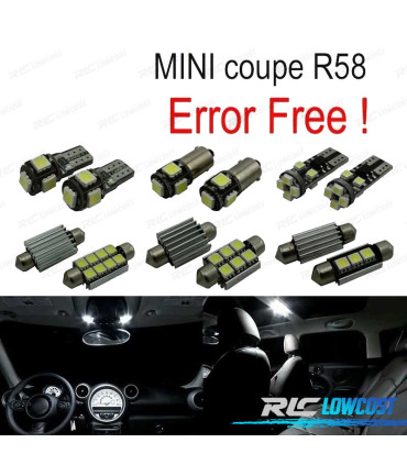 KIT 12 AMPOULES LED INTÉRIEUR POUR MINI COOPER COUPÉ R58 12-15