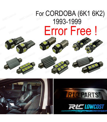 KIT 11 AMPOULES LED POUR SEAT CORDOBA 6K 1 6K2 93-99