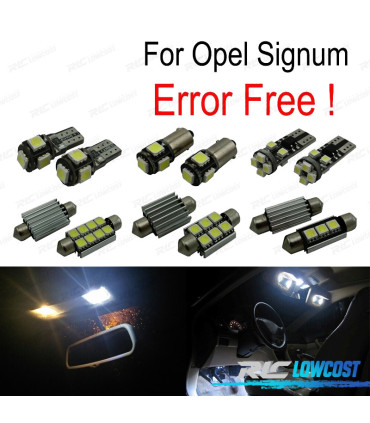 KIT 12 AMPOULES LED INTÉRIEUR POUR OPEL SIGNUM 03-08