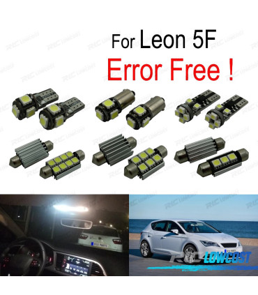 KIT 13 AMPOULES LED INTÉRIEUR LEON MK3 5F 5F1 5F5 5F8 13-18