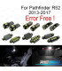 KIT 10 AMPOULES LED INTÉRIEUR POUR NISSAN PATHFINDER R52 13-17