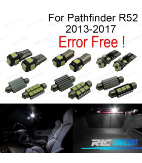 KIT 10 AMPOULES LED INTÉRIEUR POUR NISSAN PATHFINDER R52 13-17