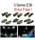 KIT 16 AMPOULES LED INTÉRIEUR POUR BMW SÉRIE 3 E36 BERLINE COUPÉ M3 316I 318I 320I 323I 323IS 325I 328I 90-99