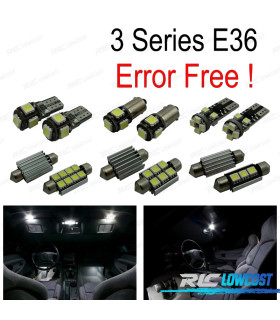 KIT 16 AMPOULES LED INTÉRIEUR POUR BMW SÉRIE 3 E36 BERLINE COUPÉ M3 316I 318I 320I 323I 323IS 325I 328I 90-99