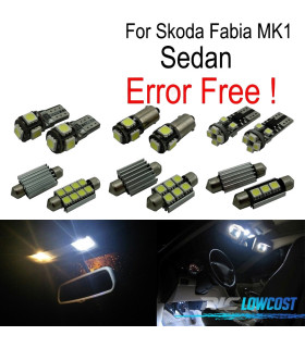 KIT 14 AMPOULES LED INTÉRIEUR POUR SKODA FABIA 1 MK1 MKI BERLINE 99-07