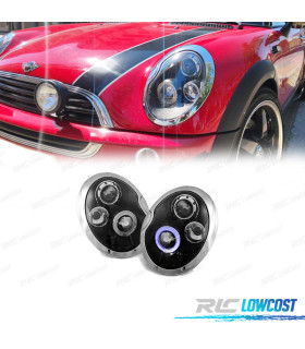 PHARES POUR MINI COOPER 01-06 ANGEL EYES NOIR