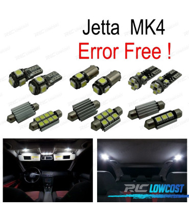 KIT 15 AMPOULES LED INTÉRIEUR POUR VOLKSWAGEN VW JETTA 4 MK4 MKIV 99-05