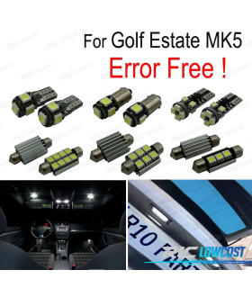 KIT 14 AMPOULES LED INTÉRIEUR POUR VOLKSWAGEN VW GOLF 5 BREAK GOLF WAGON MK5 V 07-09