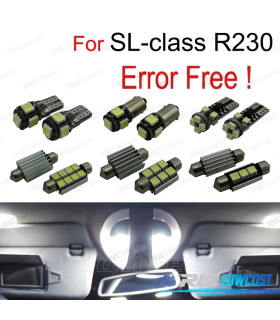 KIT 10 AMPOULES LED INTÉRIEUR POUR MERCEDES CLASSE SL R230 SL500 SL600 SL55 AMG 02-08