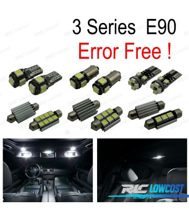 KIT 15 AMPOULES LED INTÉRIEUR BMW E90 BERLINE 320D 320D XDRIVE 320XD 325D 325I 325XI 05-11