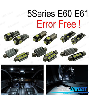 KIT 18 AMPOULES LED INTÉRIEUR BMW E60 E61 M5 520I 523I 530I XDRIVE 520D 525D 535D 530D TOURING BERLINE 03-10