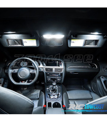 KIT 15 AMPOULES LED INTÉRIEUR AUDI A4 S4 B8 SALOON BERLINE 09-15
