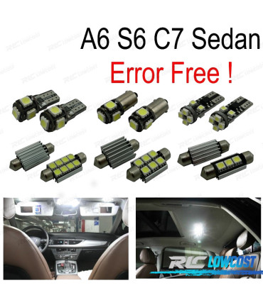 KIT 14 AMPOULES LED INTÉRIEUR AUDI A6 S6 RS6 C7 BERLINE 12-17
