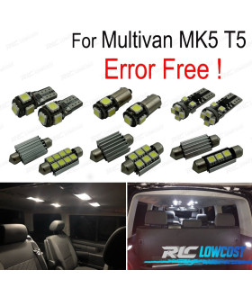 KIT 18 AMPOULES LED INTÉRIEUR POUR VOLKSWAGEN VW MULTIVAN MK5 T5 03-15