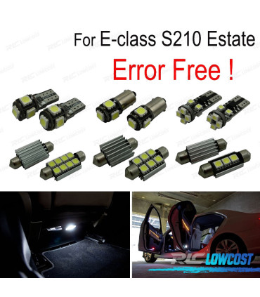 KIT 17 AMPOULES LED INTÉRIEUR MERCEDES CLASSE E S210 BREAK WAGON E420 E320 95-01