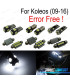 KIT 12 AMPOULES LED INTÉRIEUR POUR RENAULT KOLEOS 09-16