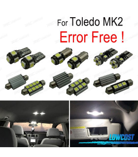 KIT 16 AMPOULES LED INTÉRIEUR TOLEDO MK2 1M 1M2 99-04